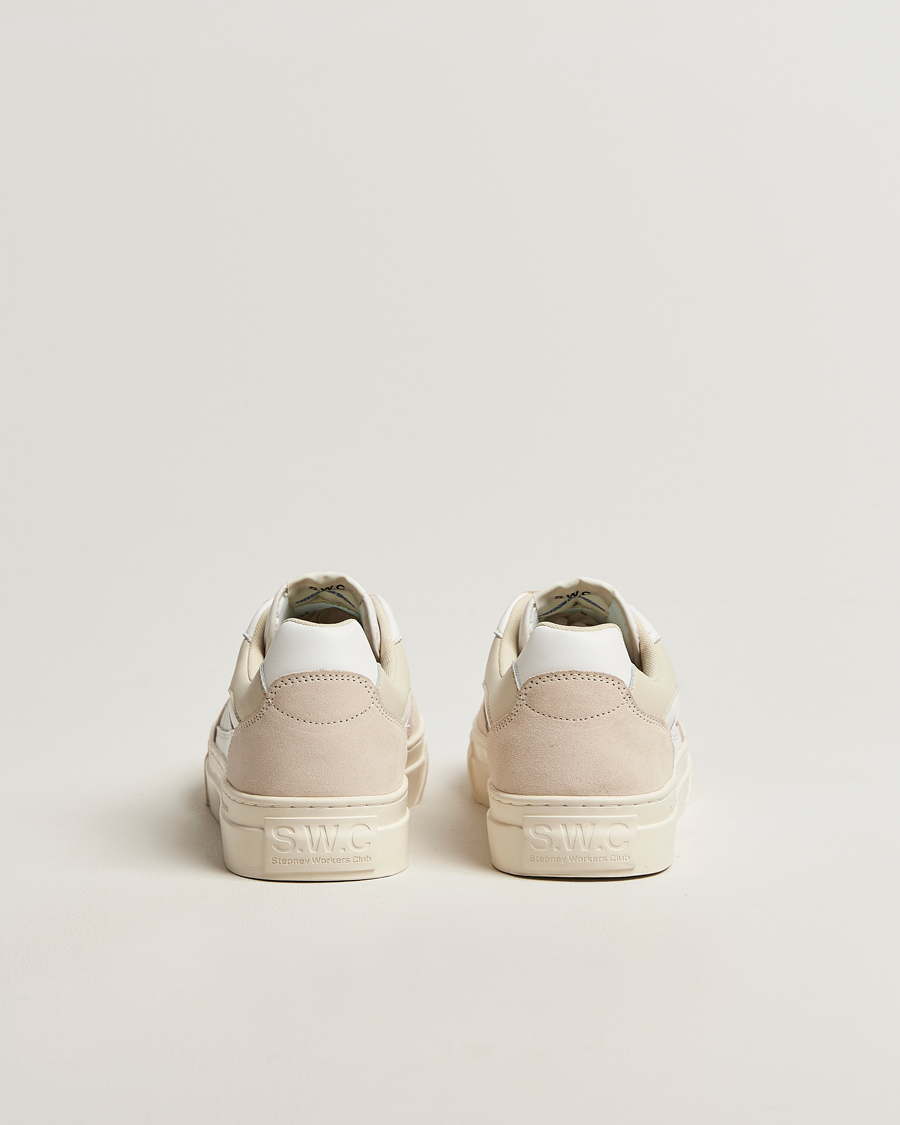 Men | Sneakers | Stepney Workers Club | Pearl Leather/Suede Mix Sneaker Spring White