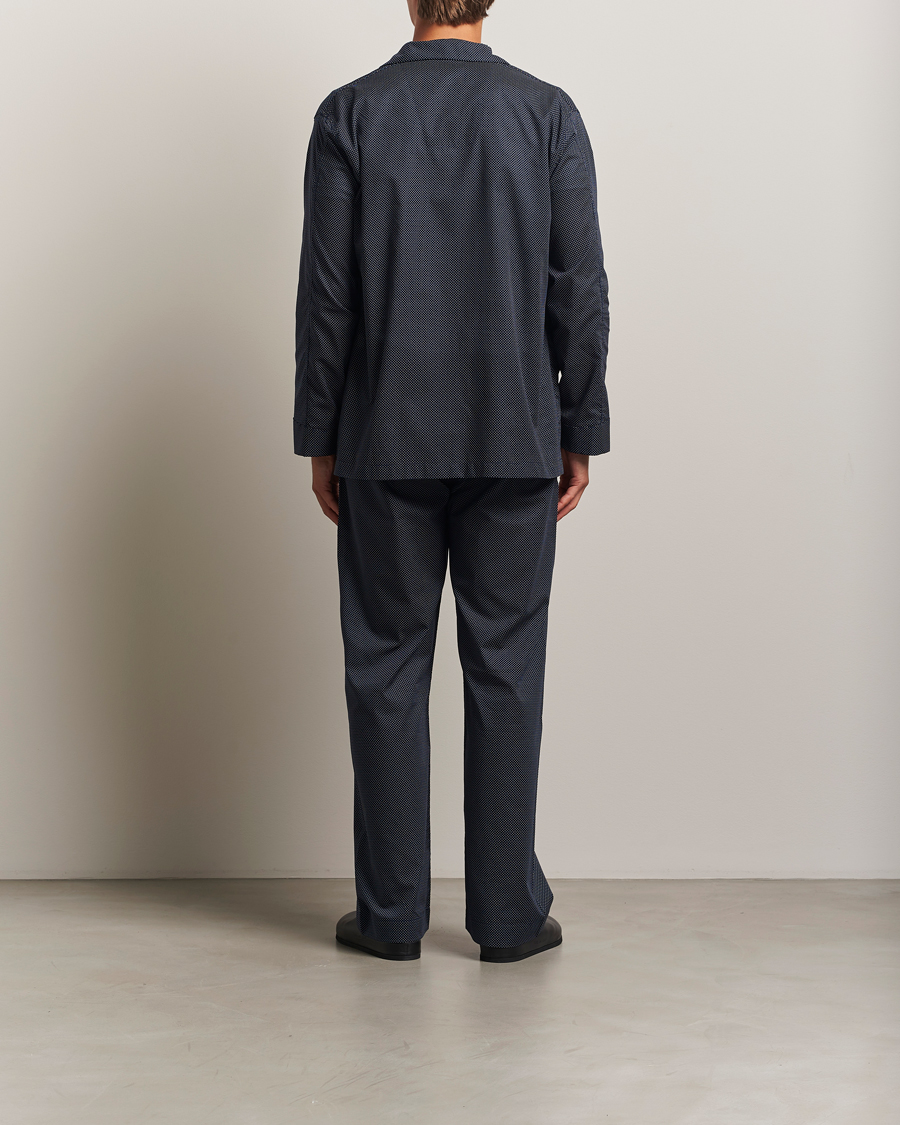 Men | Pyjamas & Robes | Derek Rose | Printed Cotton Pyjama Set Navy