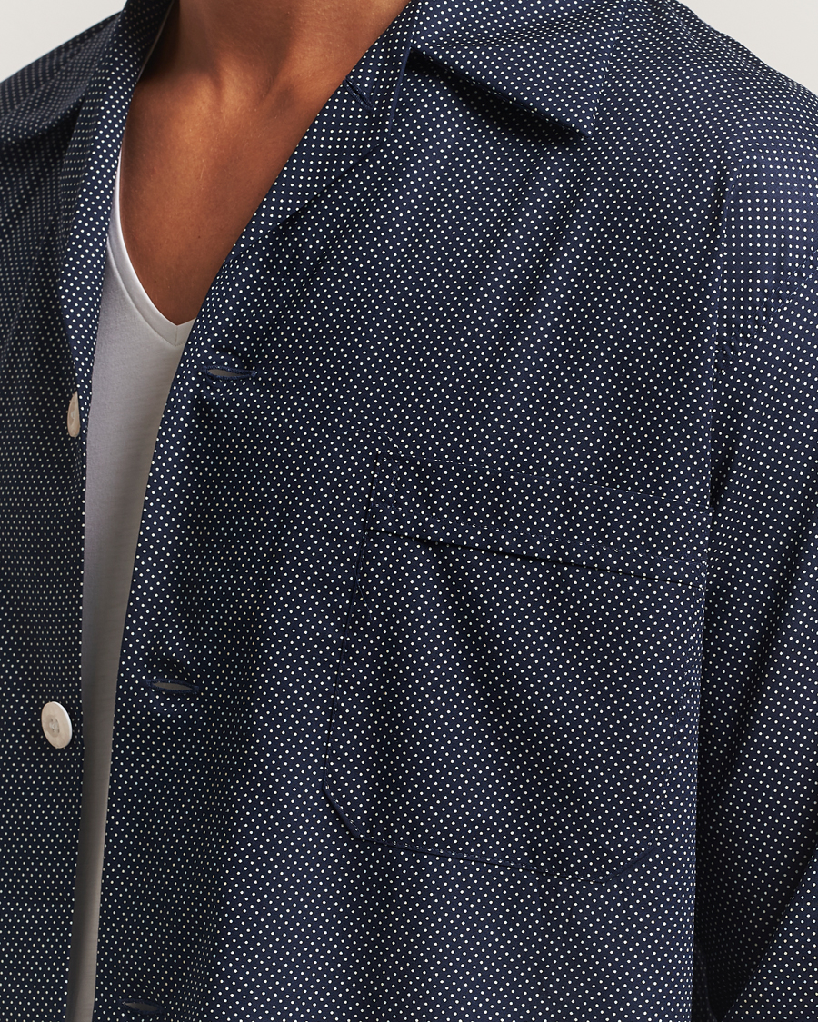 Men | Pyjamas & Robes | Derek Rose | Printed Cotton Pyjama Set Navy