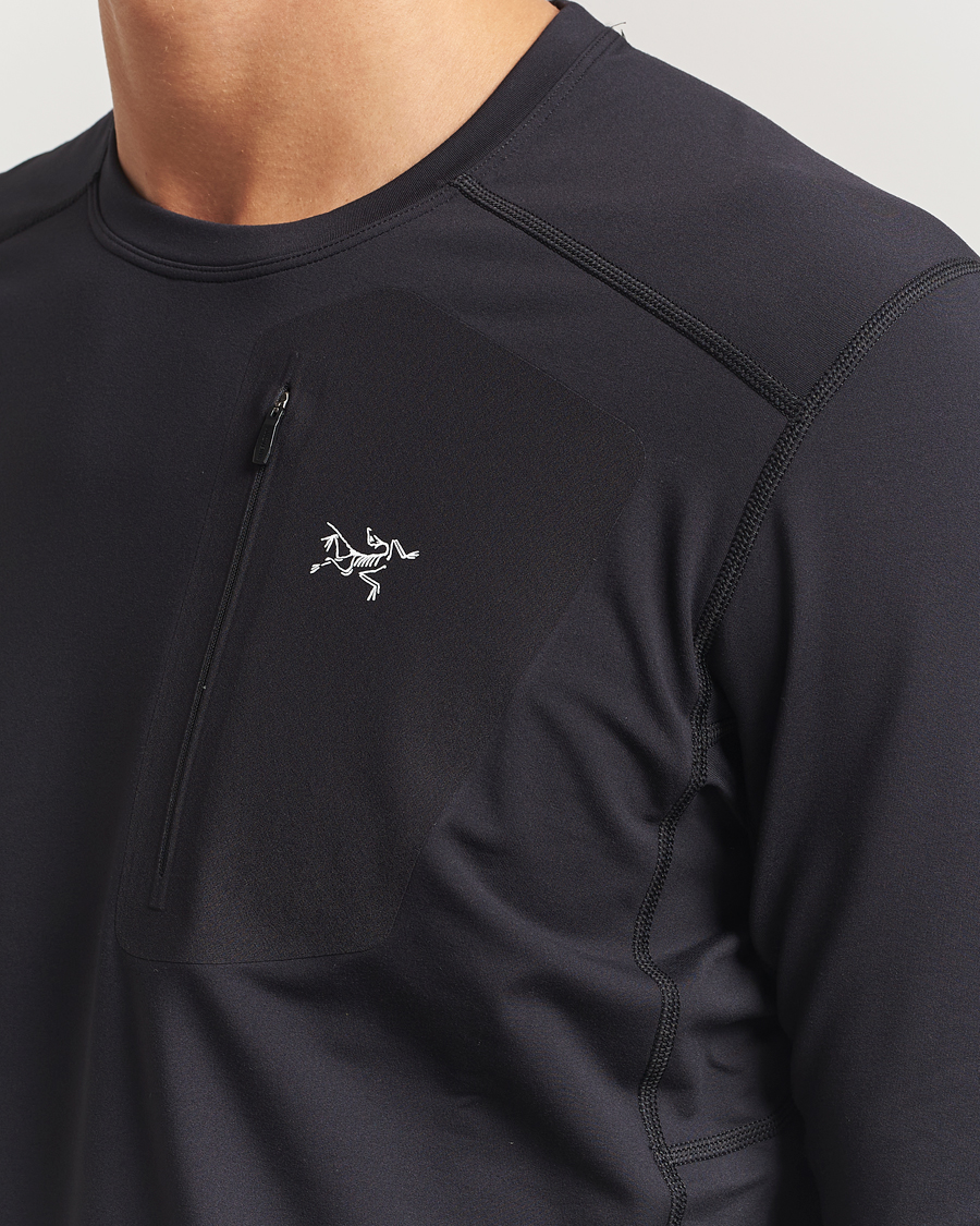 Men | Sweaters & Knitwear | Arc'teryx | Rho Baselayer Crew Neck Black