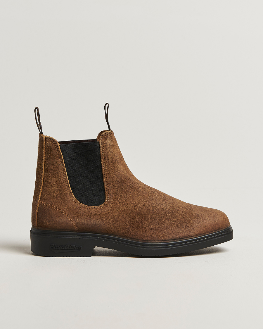 Men | Boots | Blundstone | 2581 Dress Waked Suede Chelsea Boot Tobacco