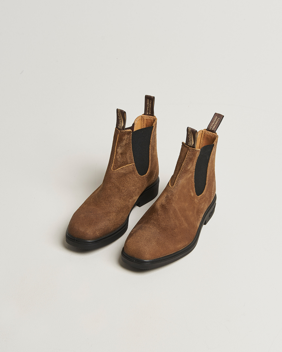 Men | Boots | Blundstone | 2581 Dress Waked Suede Chelsea Boot Tobacco