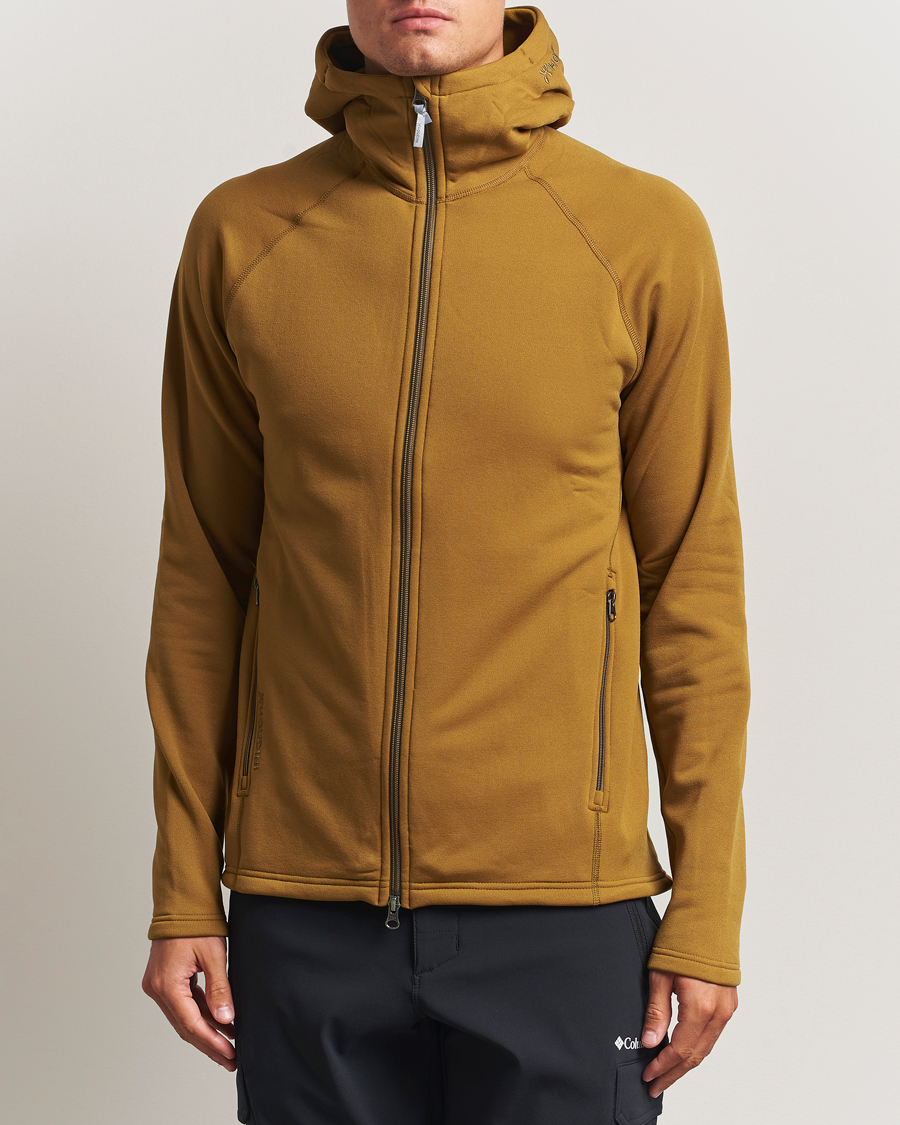 Men | Sweaters & Knitwear | Houdini | Power Up Houdi Greenish Gold