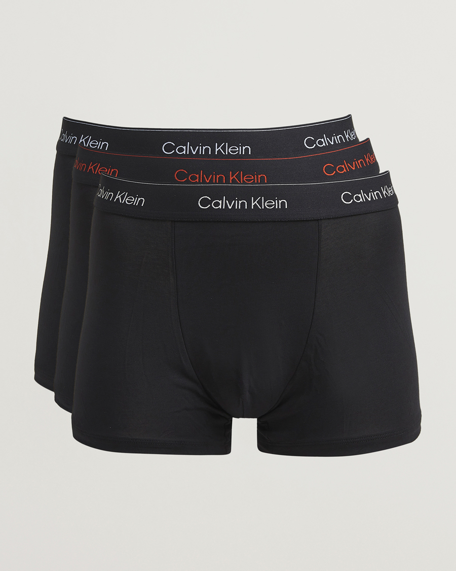 Men | Underwear & Socks | Calvin Klein | 3-Pack Icon Cotton Stretch Relaxed Trunk Black