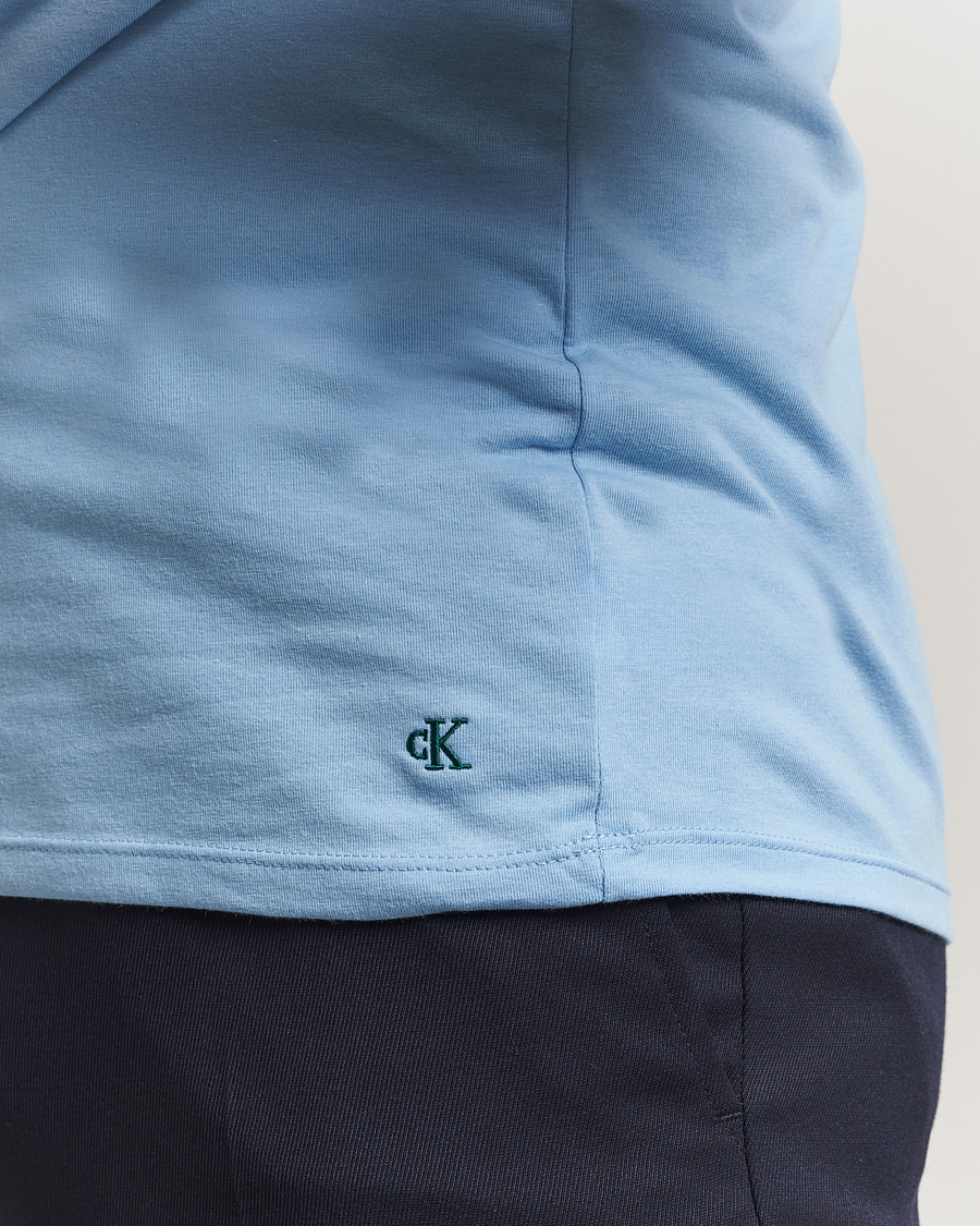 Men | T-Shirts | Calvin Klein | 3-Pack Cotton Stretch Crew Neck T-Shirt Black/Green/Blue
