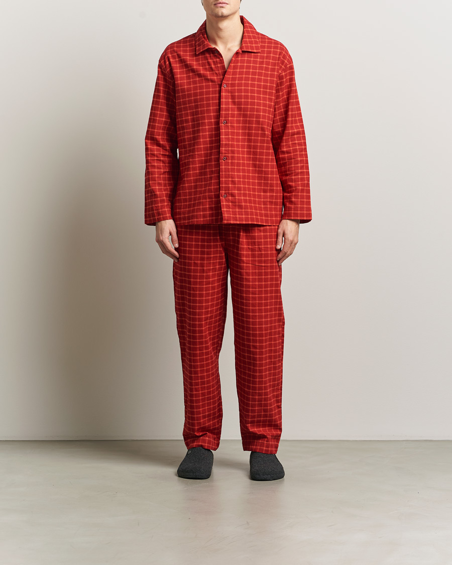 Men | Pyjamas & Robes | Calvin Klein | Flannel Pyjama Set Red