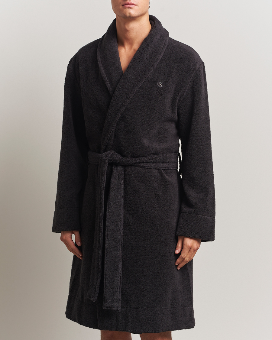 Men | Pyjamas & Robes | Calvin Klein | French Terry Robe Black