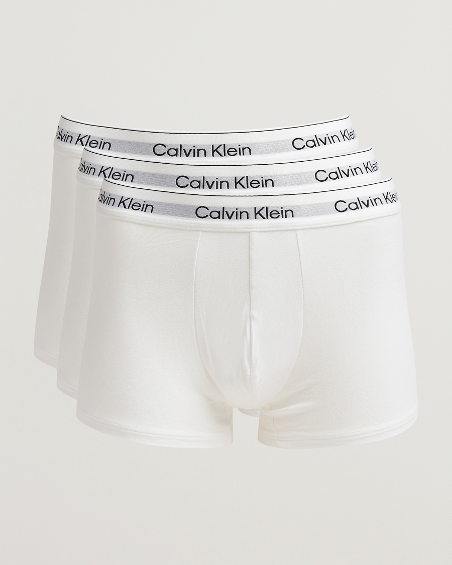 Men | Underwear & Socks | Calvin Klein | 3-Pack Icon Cotton Stretch Trunk White