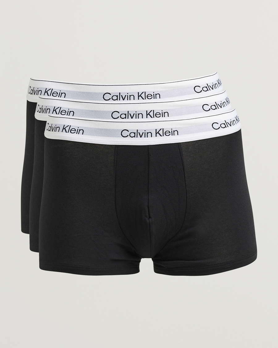 Men | Underwear & Socks | Calvin Klein | 3-Pack Icon Cotton Stretch Trunk Black