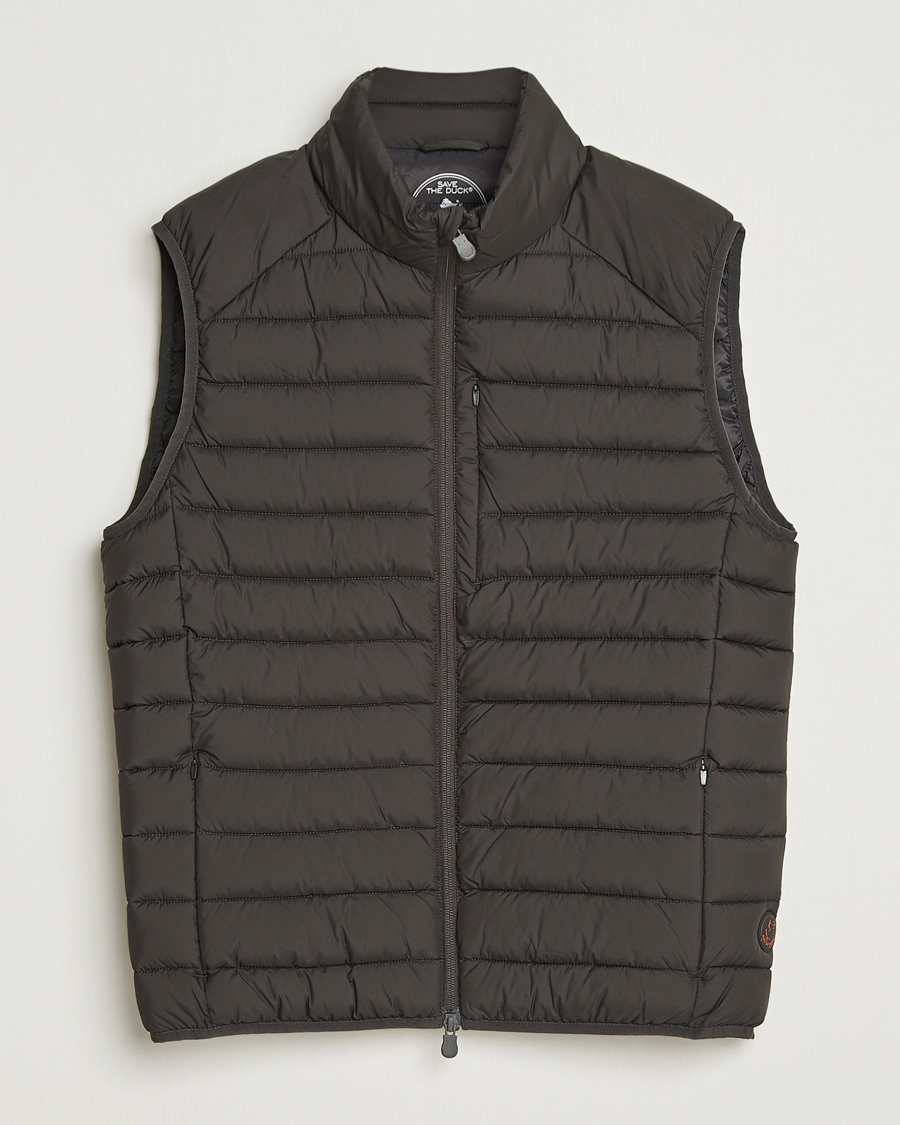 Men | Gilets | Save The Duck | Rhus Matt Lightweight Vest Brown Black
