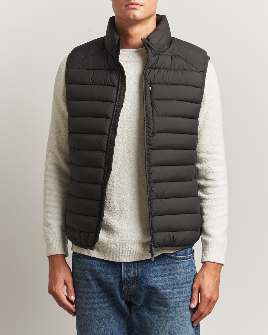 Men | Gilets | Save The Duck | Rhus Matt Lightweight Vest Brown Black
