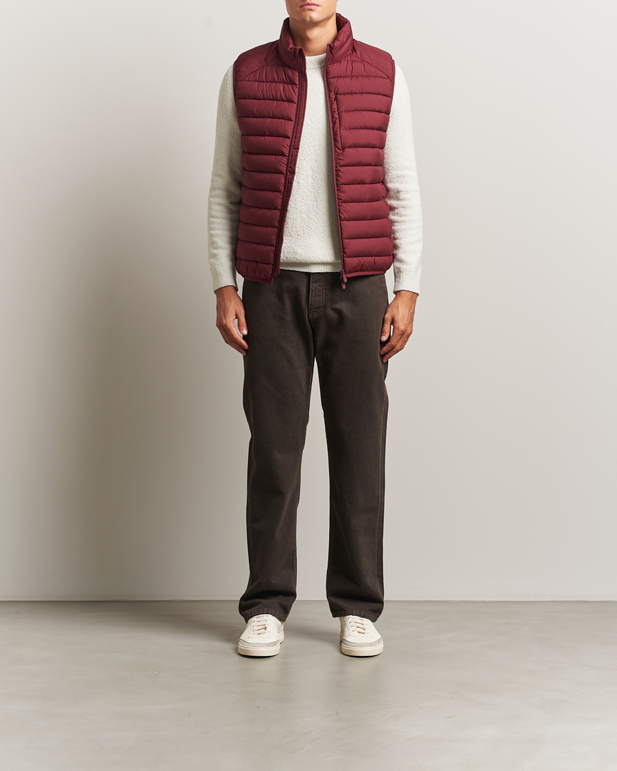 Men | Gilets | Save The Duck | Rhus Matt Lightweight Vest Wine Red