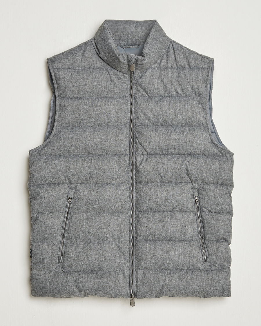 Men | Gilets | Save The Duck | Italo Padded Flannel Vest Mid Grey Melange