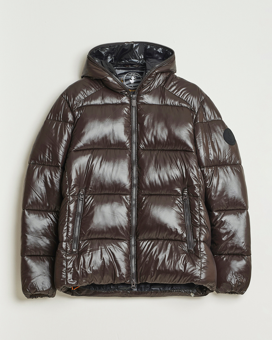 Men | Coats & Jackets | Save The Duck | Edgard Padded Puffer Brown Black