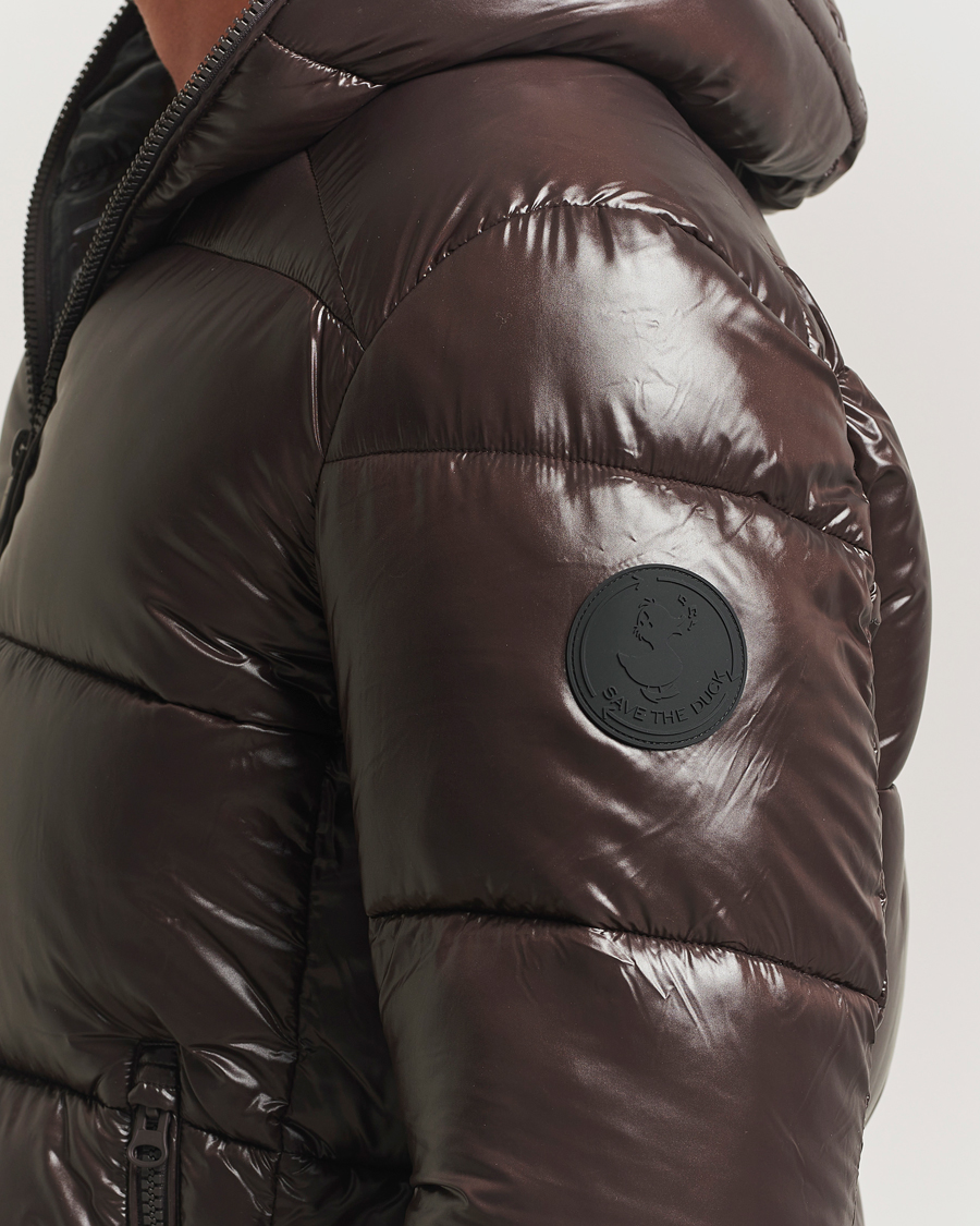 Men | Coats & Jackets | Save The Duck | Edgard Padded Puffer Brown Black