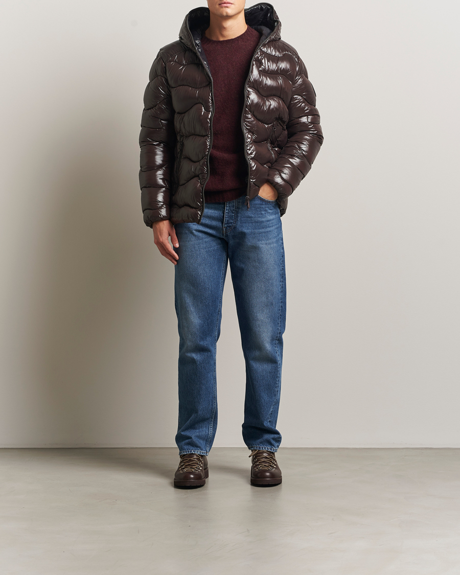 Men | Coats & Jackets | Save The Duck | Chet Padded Puffer Brown Black