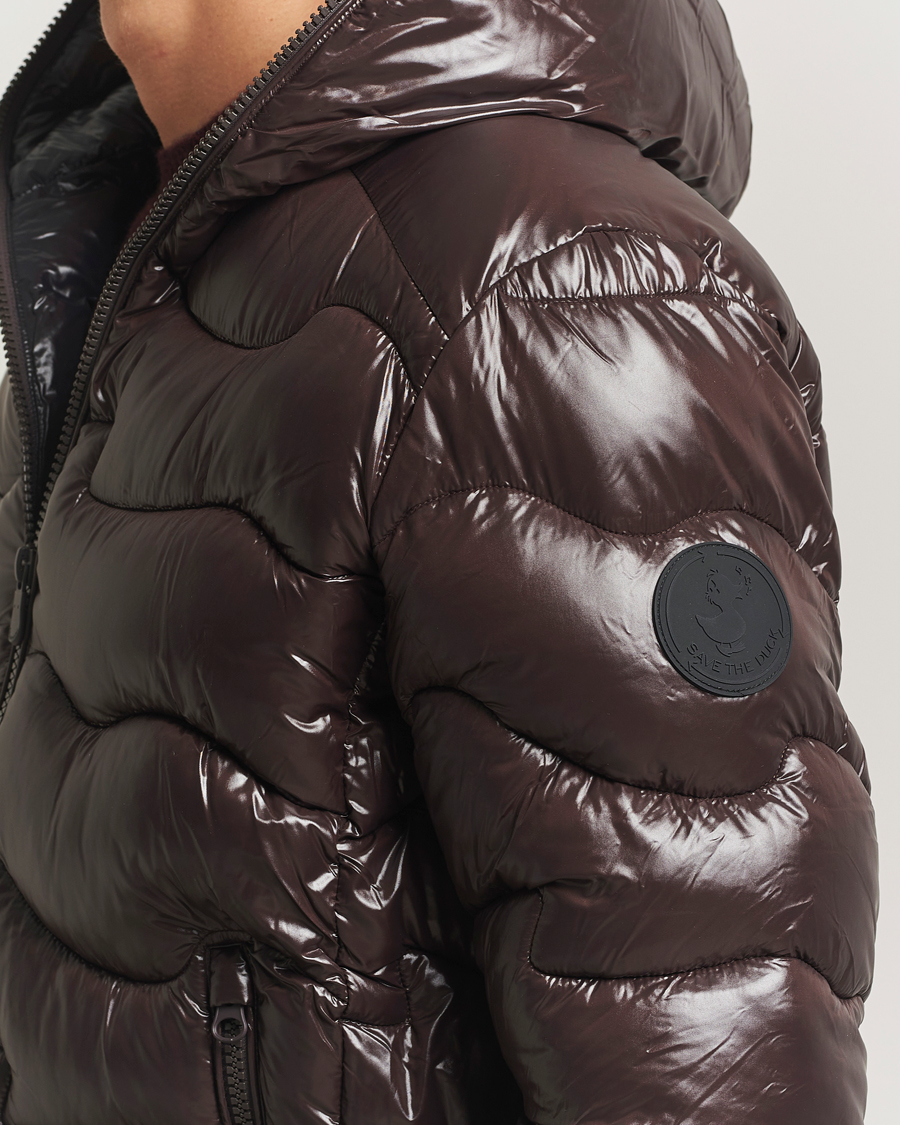 Men | Coats & Jackets | Save The Duck | Chet Padded Puffer Brown Black