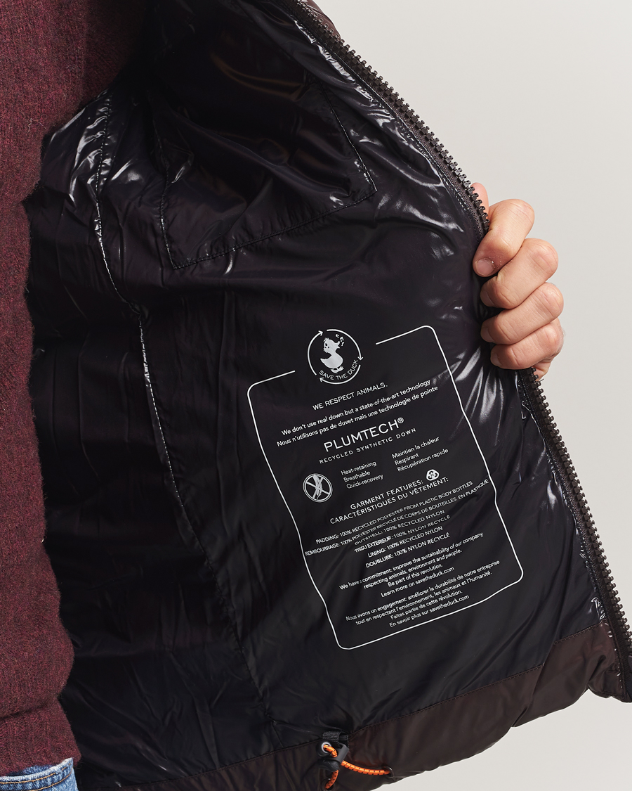 Men | Coats & Jackets | Save The Duck | Chet Padded Puffer Brown Black