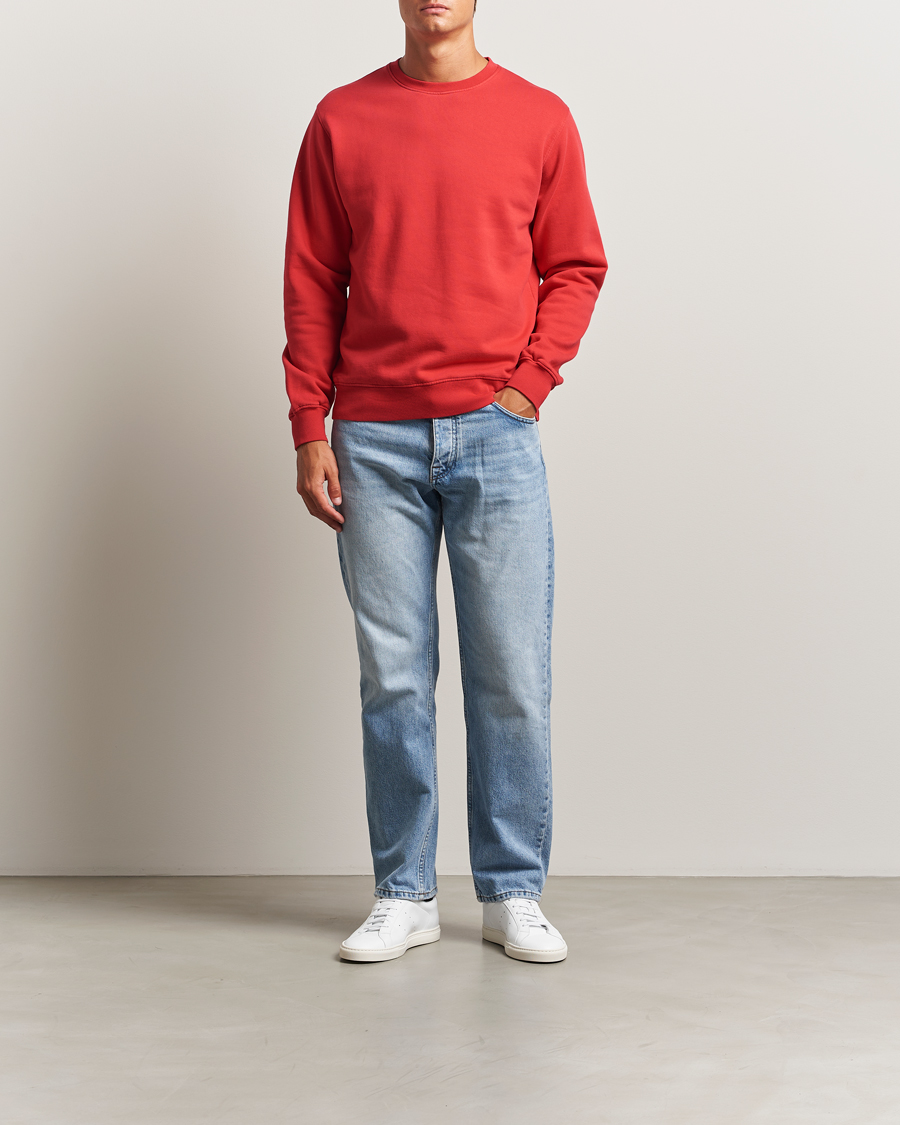 Men | Sweaters & Knitwear | Colorful Standard | Classic Organic Crew Neck Sweat Scarlet Red