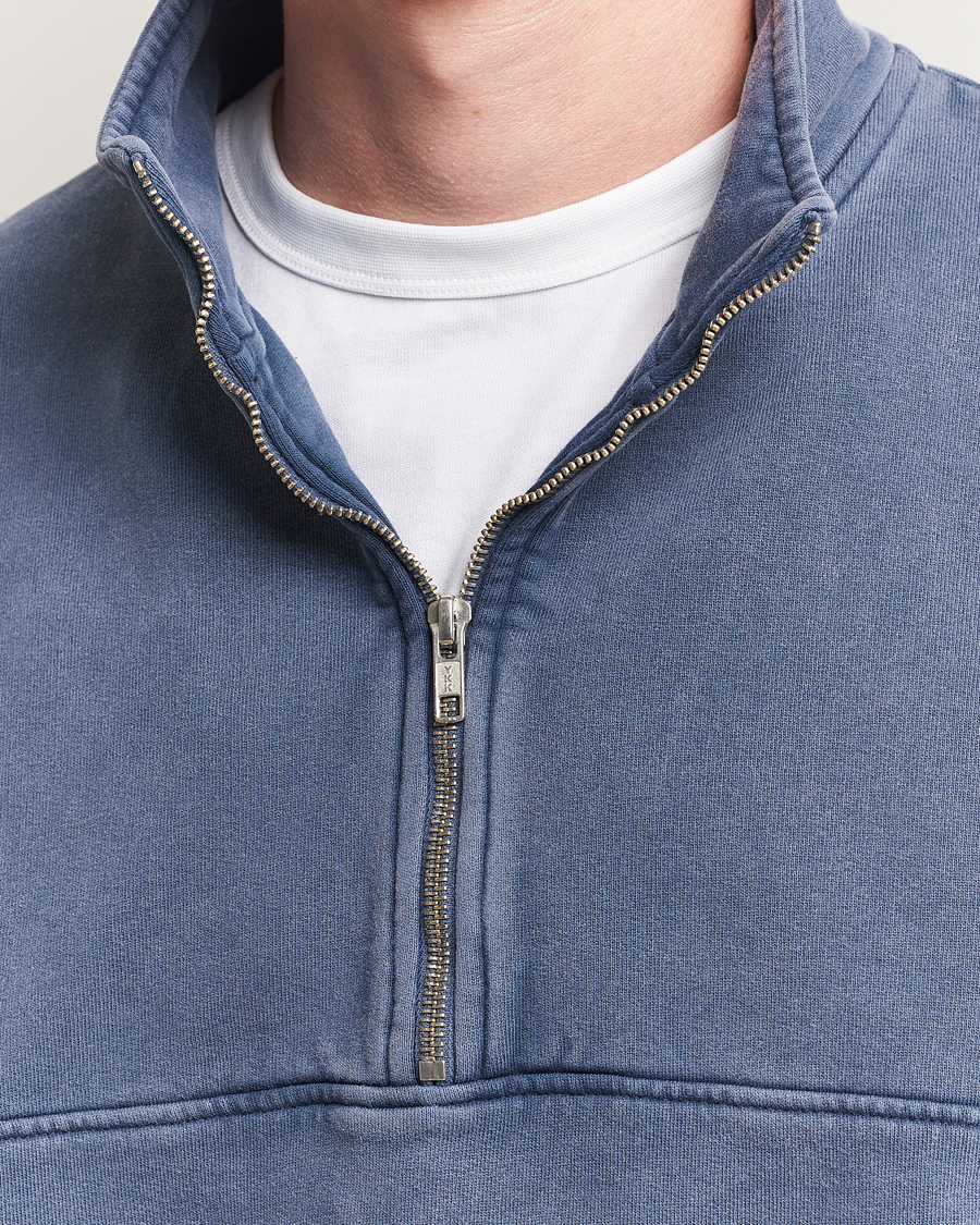 Men | Sweaters & Knitwear | Colorful Standard | Classic Organic Half-Zip Neptune Blue