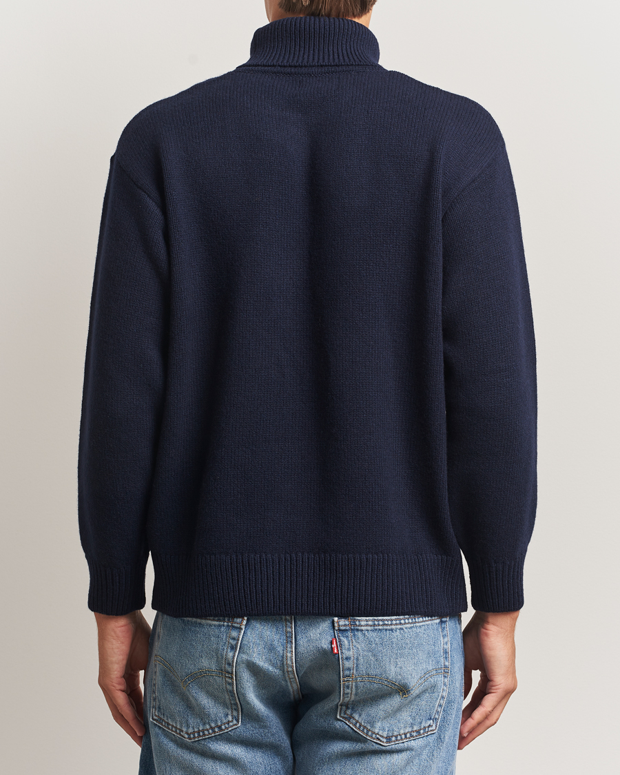 Men | Sweaters & Knitwear | Colorful Standard | Merino Wool Turtleneck Navy Blue