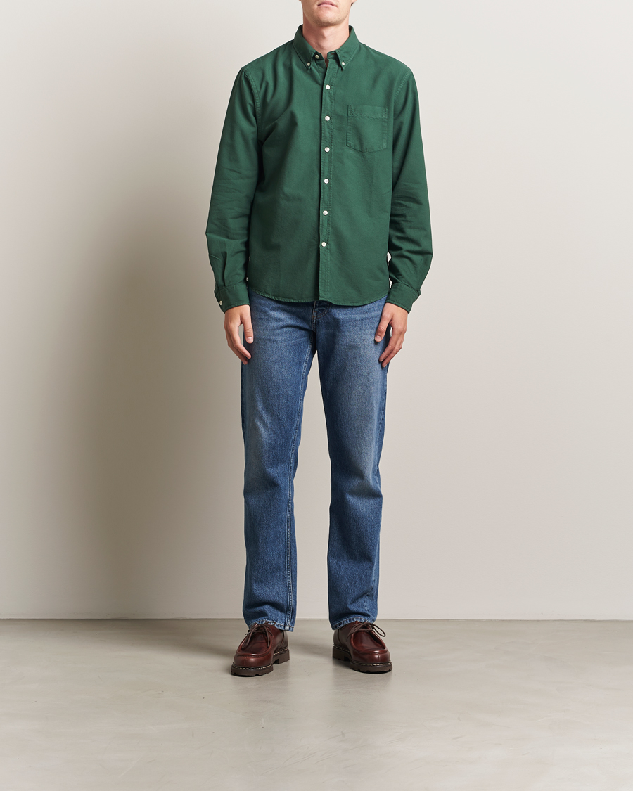 Colorful Standard Classic Organic Oxford Button Down Shirt Emerald Green at Colorful Standard Classic Organic Oxford Button Down Shirt Emerald Green at