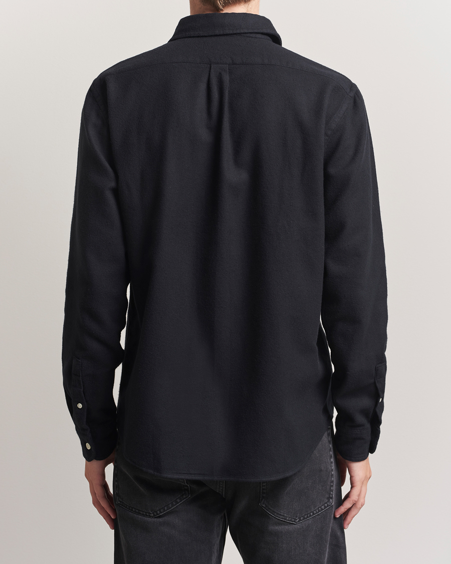 Men | Shirts | Colorful Standard | Organic Flannel Shirt Deep Black