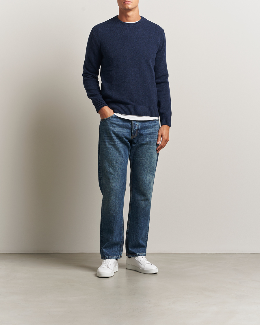 Men | Sweaters & Knitwear | Colorful Standard | Classic Merino Wool Crew Neck Marine Blue
