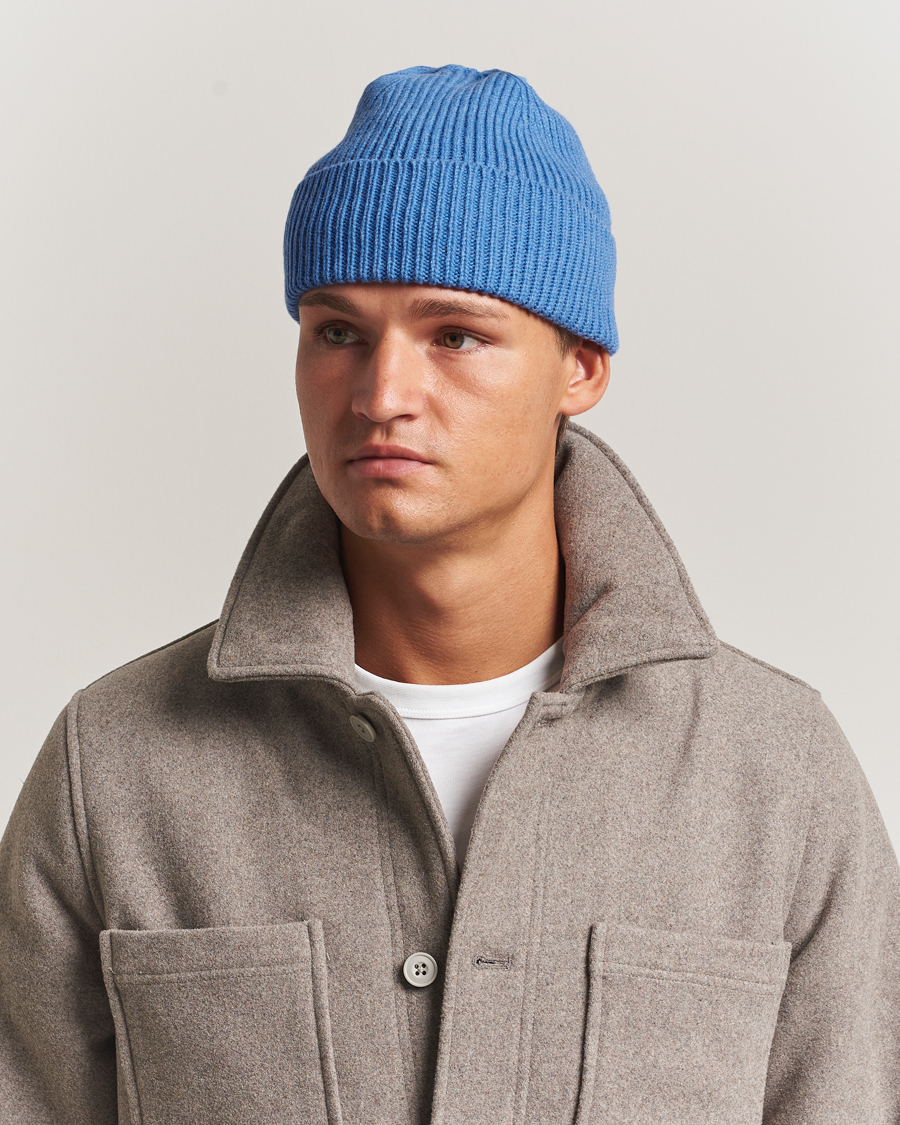 Men | Beanies | Colorful Standard | Merino Wool Beanie Pacific Blue