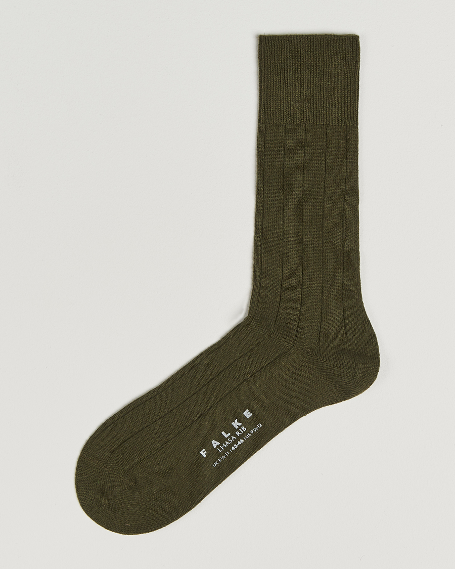 Men | Underwear & Socks | Falke | Lhasa Cashmere Socks Artichoke Green
