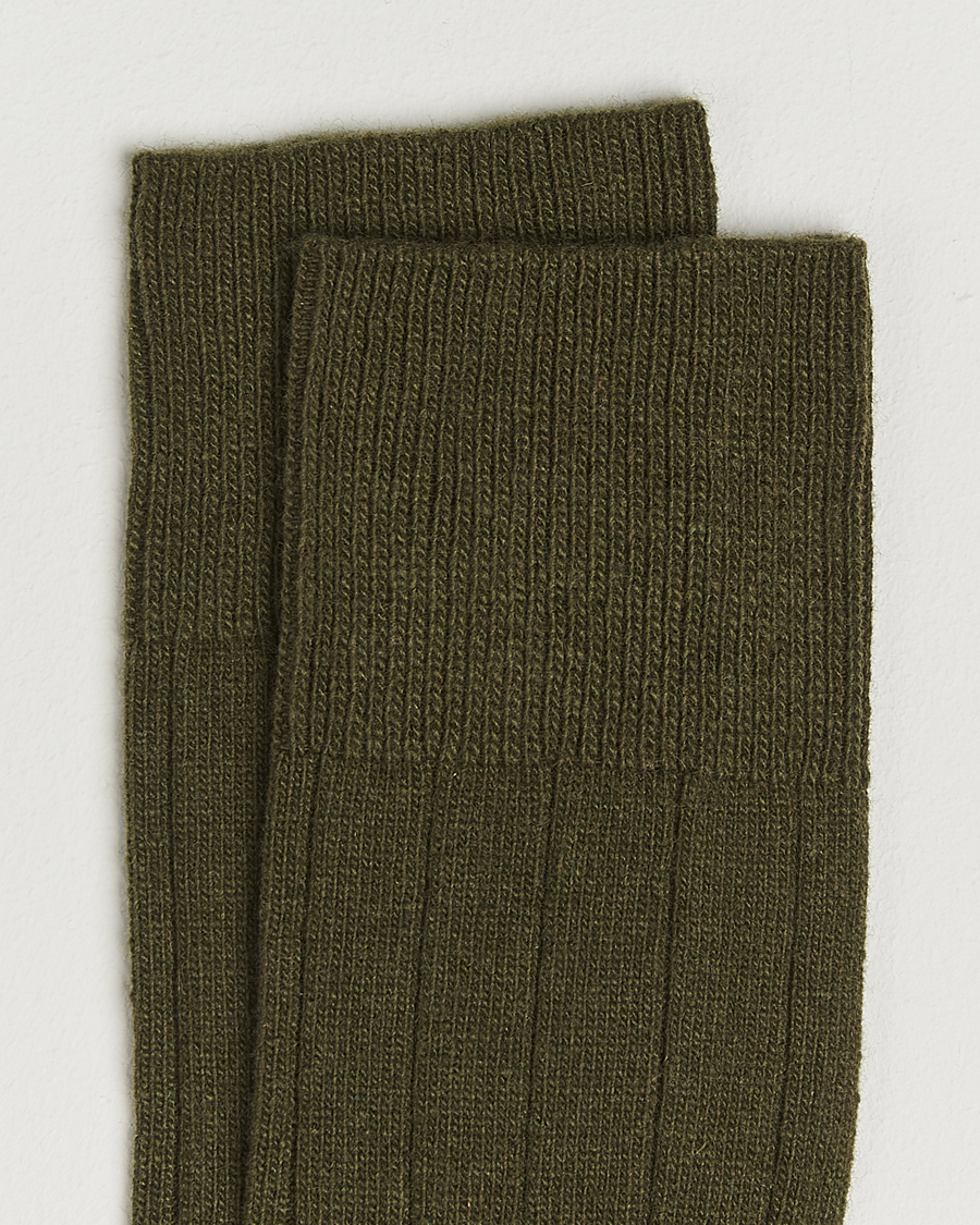 Men | Underwear & Socks | Falke | Lhasa Cashmere Socks Artichoke Green