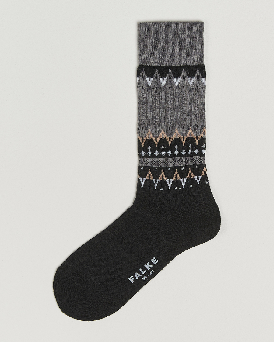 Men | Underwear & Socks | Falke | Norseman Fairisle Sock Flanell Grey