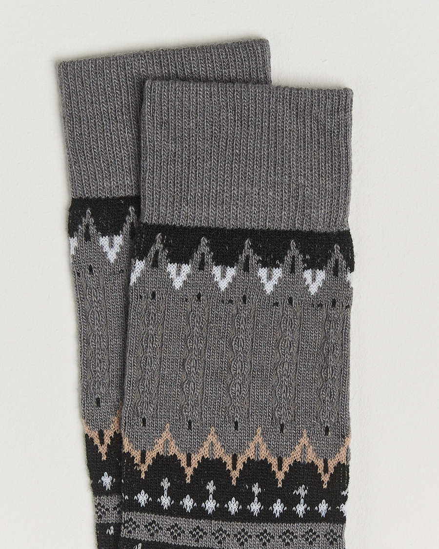Men | Underwear & Socks | Falke | Norseman Fairisle Sock Flanell Grey