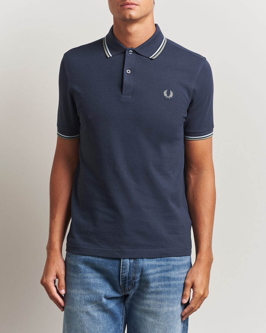 Men | Polo Shirts | Fred Perry | Twin Tipped Shirt Dark Airforce
