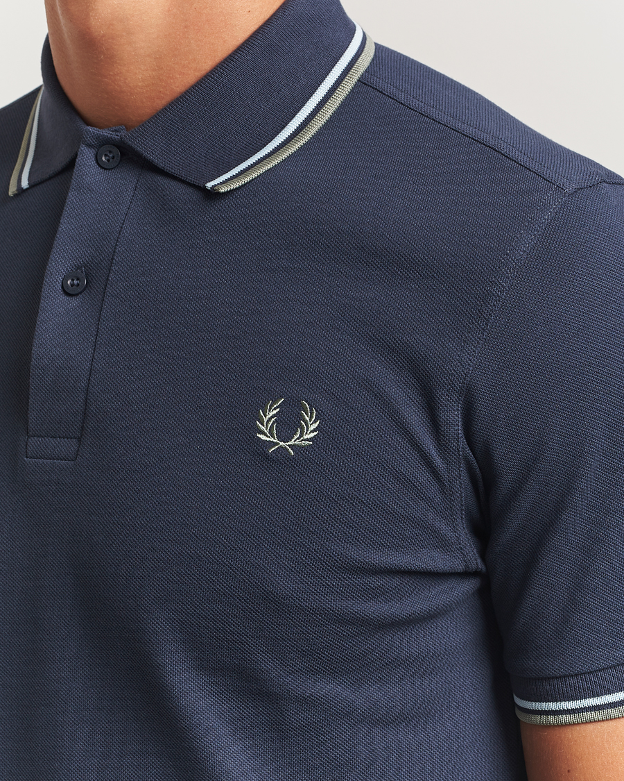 Men | Polo Shirts | Fred Perry | Twin Tipped Shirt Dark Airforce