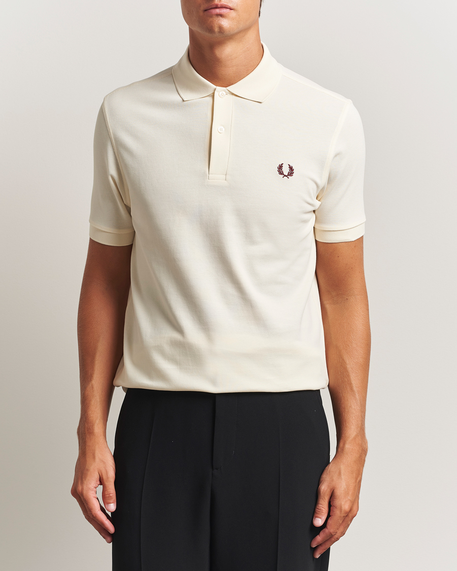 Men | Polo Shirts | Fred Perry | Plain Polo Shirt Ecru
