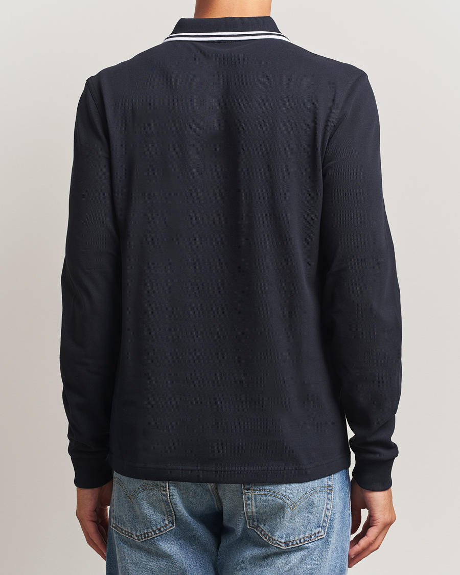 Men | Polo Shirts | Fred Perry | Twin Tipped Long Sleeve Polo Shirt Navy