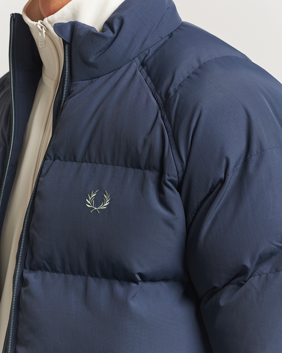Men | Coats & Jackets | Fred Perry | Raglan Padded Down Jacket Dark Airforce
