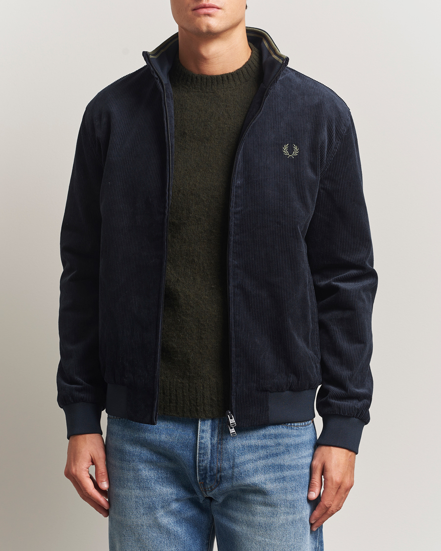 Men | Coats & Jackets | Fred Perry | Brentham Corduroy Jacket Navy