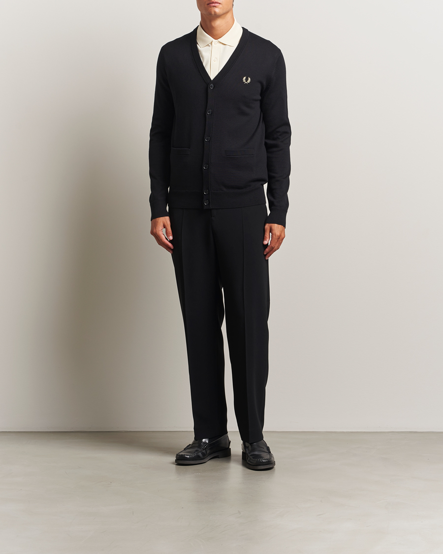 Men | Sweaters & Knitwear | Fred Perry | Classic Cardigan Black