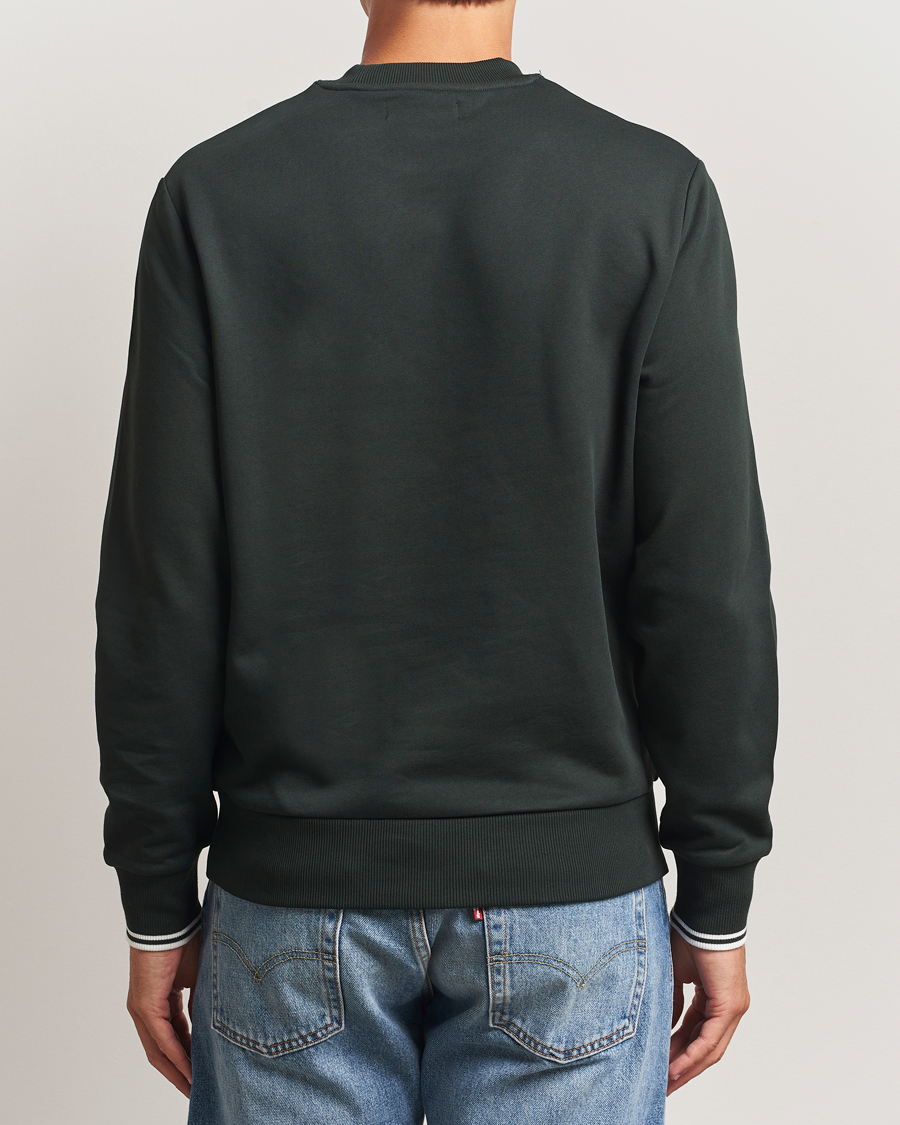 Men | Sweaters & Knitwear | Fred Perry | Crew Neck Sweatshirt Night Green