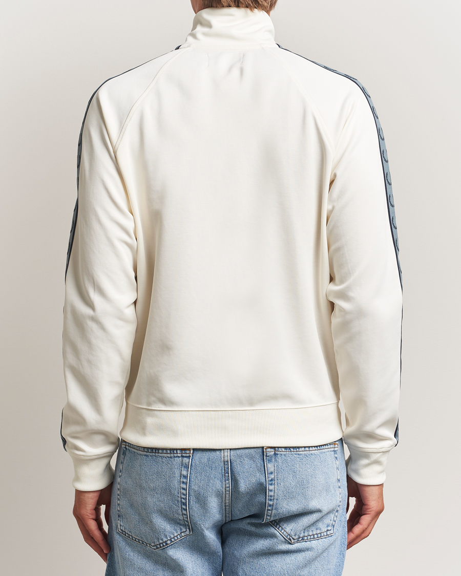 Men | Sweaters & Knitwear | Fred Perry | Taped Track Jacket Ecru