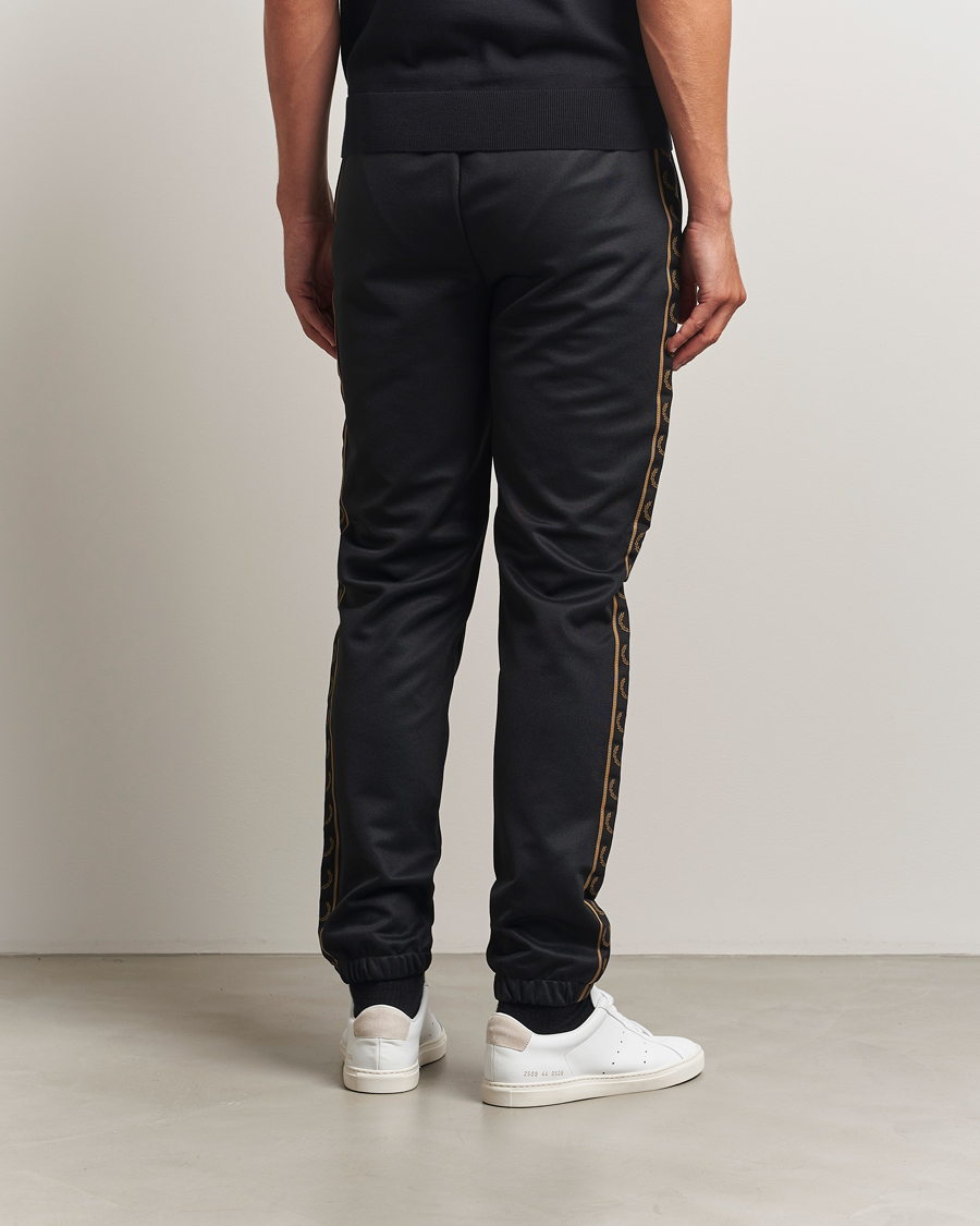 Men | Trousers | Fred Perry | Taped Track Pants Black