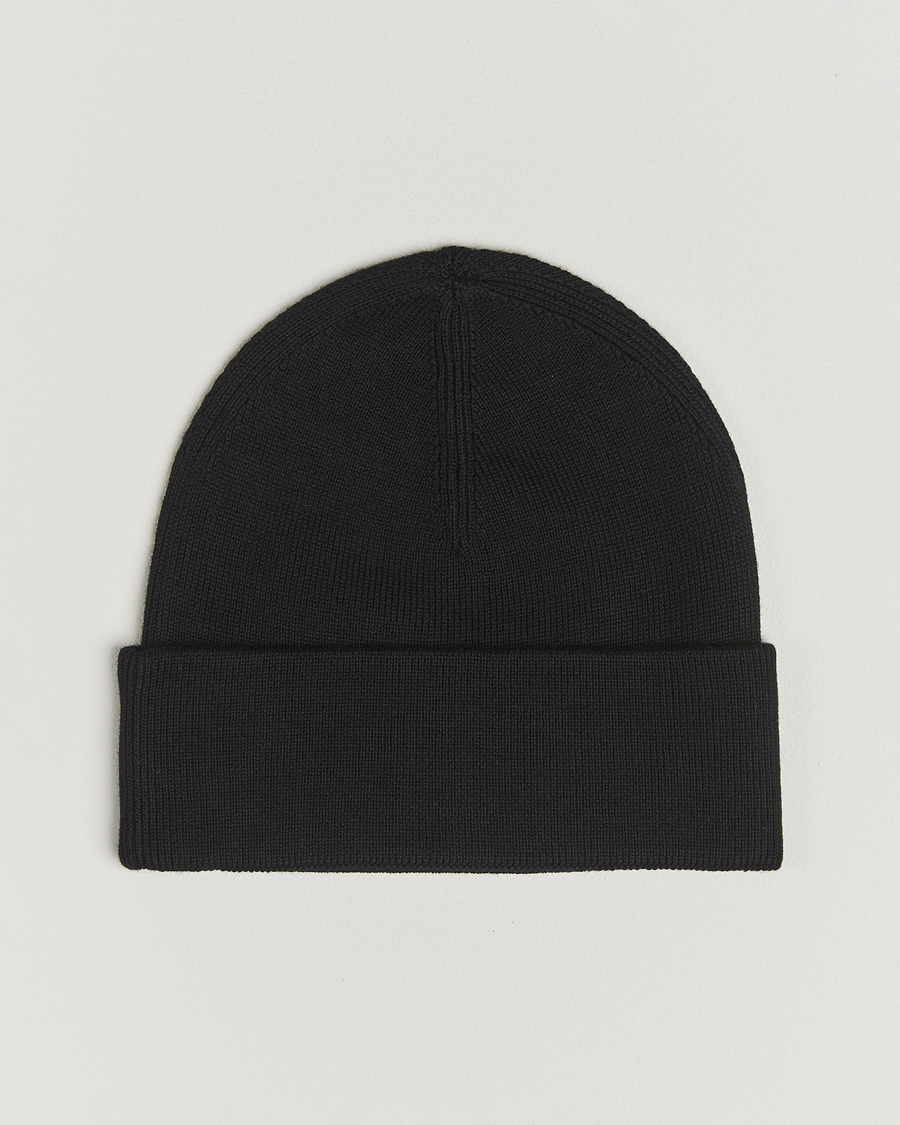 Men | Beanies | Fred Perry | Merino Wool Beanie Black