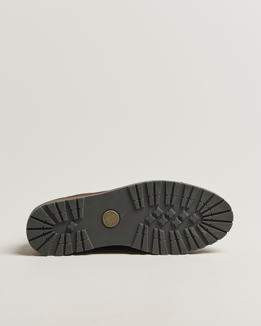 Men | Boots | Fred Perry | Kenny Waxed Suede Chukka Boot Burnt Tobacco