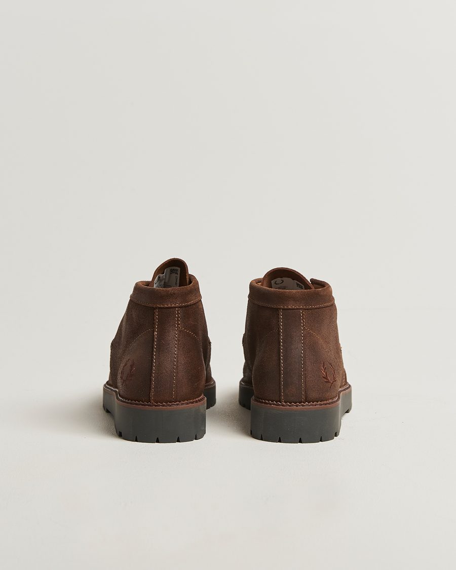 Men | Boots | Fred Perry | Kenny Waxed Suede Chukka Boot Burnt Tobacco