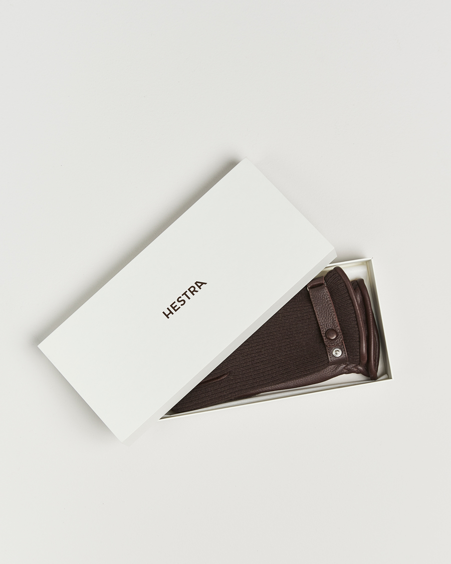 Men | Gloves | Hestra | Christopher Cashmere/Elkskin Glove Espresso