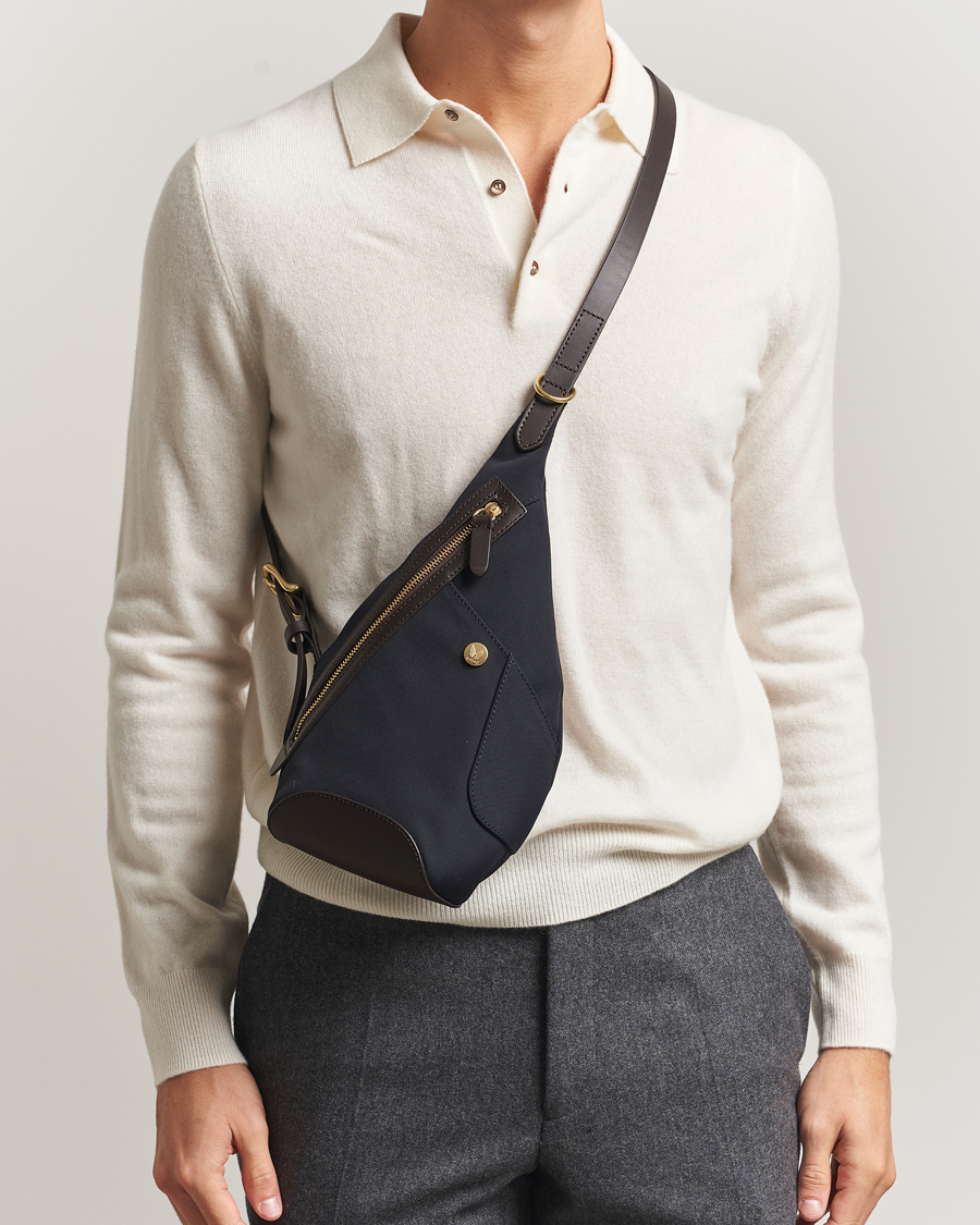 Men | Bags | Mismo | M/S Drop Crossbody Bag Navy/Dark Brown