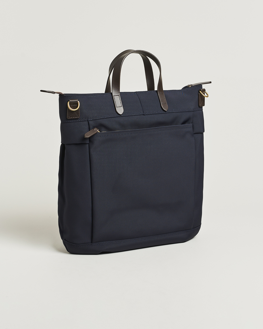 Men | Bags | Mismo | M/S Helmet Tote Bag Navy/Dark Brown