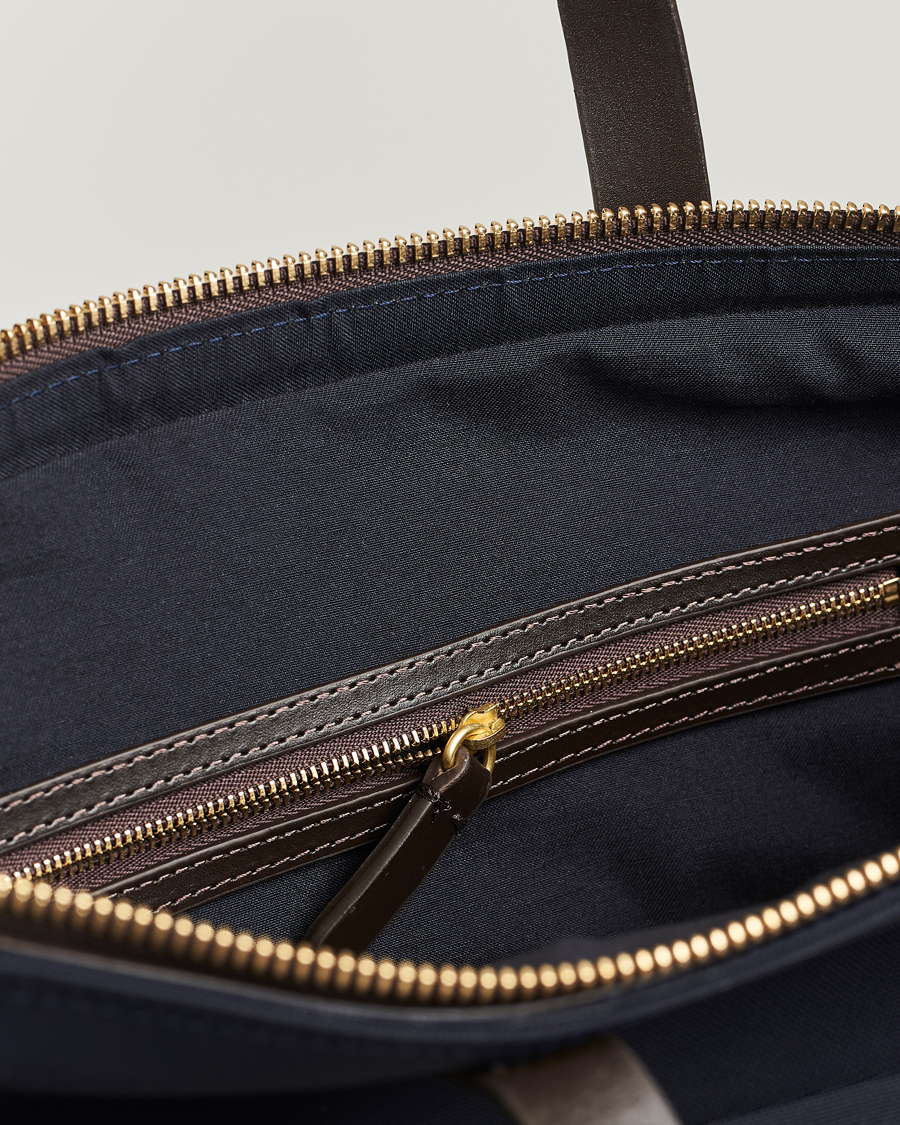Men | Bags | Mismo | M/S Helmet Tote Bag Navy/Dark Brown